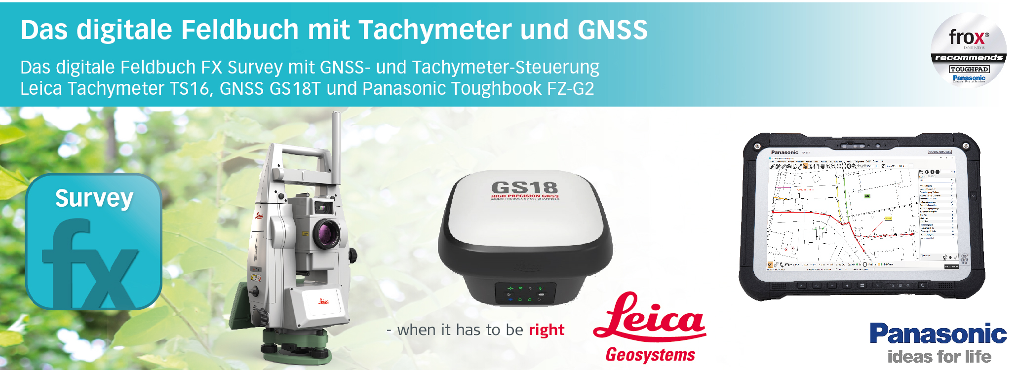 Komplettsystem FX Survey GNSS 18T und TS 16