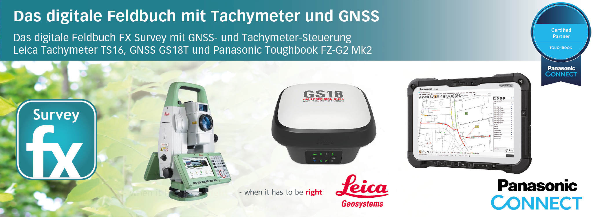 Komplettsystem FX Survey GNSS TS_FX Survey GS18T